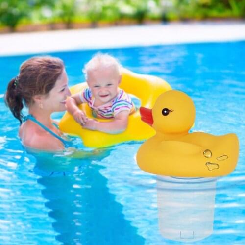Lovely Duck Mini Swimming Pool Dosing Device Floating Water Kit Yellow Swimming Pool Dosing Device Floating Water Kit #G3