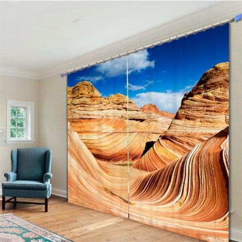 Customized beautiful views Luxury 3D Blackout Window Curtain Drapes For Living room Bed room Hotel Wall Tapestry Cortinas