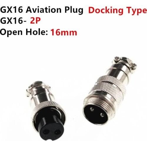 Male Female Round Connector GX16 2/3/4/5/6/7/8 PIN 16MM Aviation Connector Socket Plug Metal