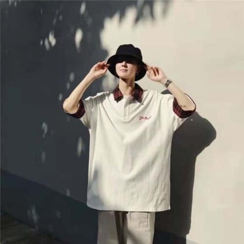 Summer Hong Kong Style Short-sleeved T-shirt Male Ins Super Fire Half-sleeved Compassionate Korean Version Of The Trend Of Stude