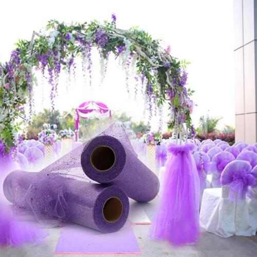 Yarn Tulle Roll Sheer Crystal Organza Fabric Birthday DIY Supplies Railing Decor Wedding Backdrop Decoration Baby Shower