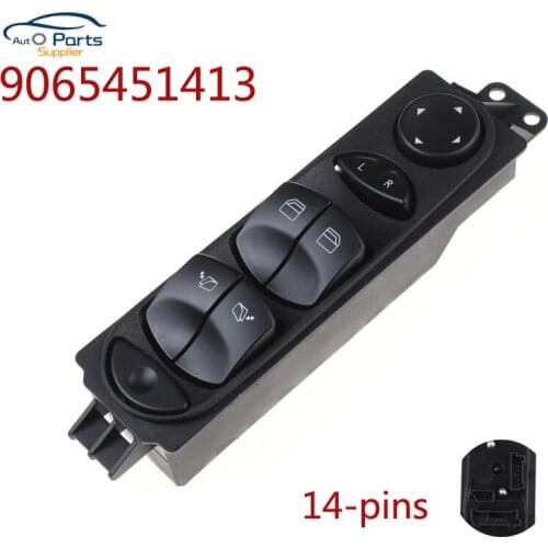 New A9065451413 9065451413 A9065450413 14-pins Left Front Window Regulator Switch Fits For MERCEDES Sprinter 906 06-16