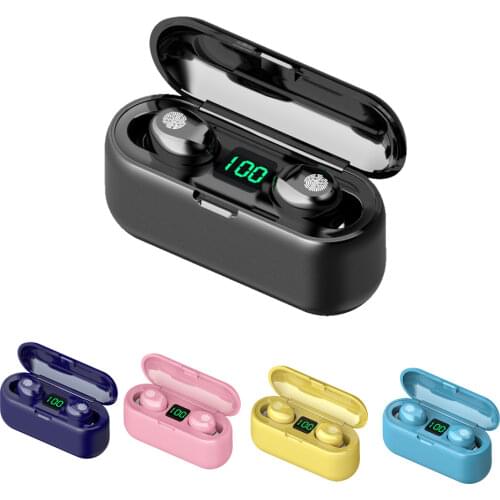 Fone F9 Tws Original Tws Bluetooth Headset Wireless Headphone F9 9d Hifi Stereo Earbuds Waterproof Mini Earphones Led Display