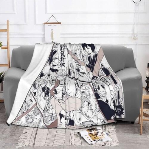 Bungou Stray Dogs Blankets Flannel Printed Dazai Osamu Portable Super Soft Throw Blankets for Home Office Bedspreads