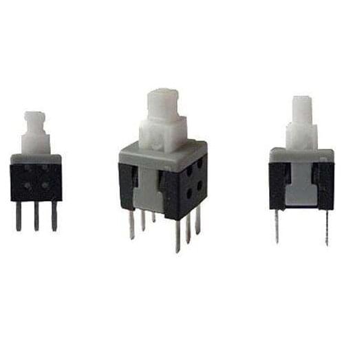 100PCS/Lot 5.8X5.8MM 5.8*5.8MM Self-locking Switch Push Button Switch DIP 6 Pins Tactile Pushbutton Key Switch Wholesale