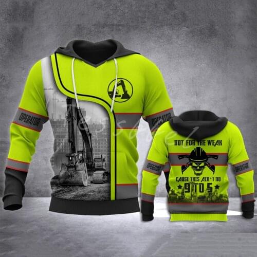 Tessffel Excavator Operator 3D Print Fashion Men’s Outdoor Sunscreen Workwear Hoodies Zipper Hooded Funny Casual Clothes Styel-5
