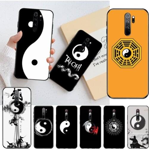 YJZFDYRM Eight Diagrams Taiji Yin Yang Painted Phone Case for Redmi Note 9 8 8T 8A 7 6 6A Go Pro Max Redmi 9 K20