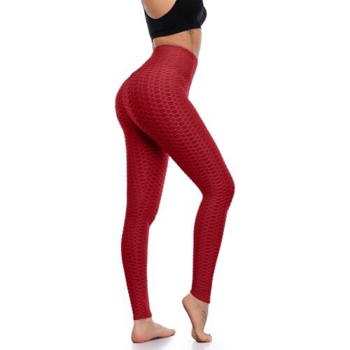 Witbuy Push Up Leggings For Women High Waist Sport Fitness Solid Check Spandex Thin Full Ankle Length Pants Women Clothing 2020