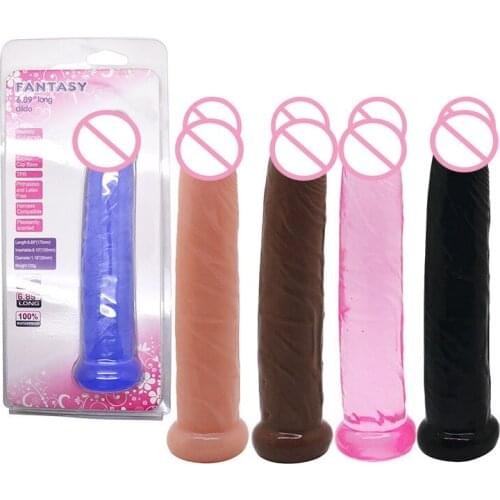 6.89" Ice Gem Fantasy Waterproof Jelly Crystal Clear Realistic Dildos Sex Penis, Erotic Sex Toys Massager for Women