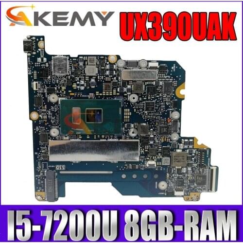 Akemy UX390UAK Laptop motherboard for ASUS ZenBook UX390UAK UX390UA UX390U original mainboard 8GB-RAM I5-7200U