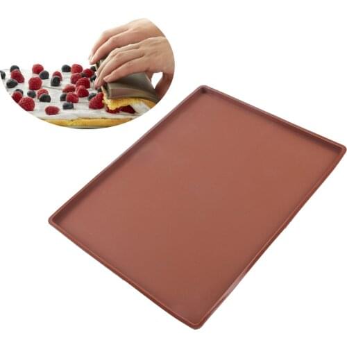 Nonstick Multi-function Baking Pastry Tool Swiss Roll Cake Mat Flexible Baking Tray Jelly Roll Pan Silicone Mold Bakeware