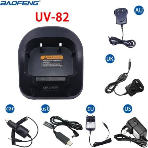 Baofeng UV-82 100-240V Battery Charger CH-8 For Baofeng UV-82 UV-82HP UV-82HX Walkie Talkie UV82 Two Way Radio BF-UV82 Ham Radio