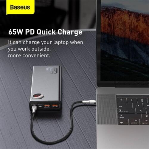 Baseus Power Bank 30000mAh with 20W PD Fast Charging Powerbank Portable External Battery Charger For iPhone 12 Pro Xiaomi Huawei