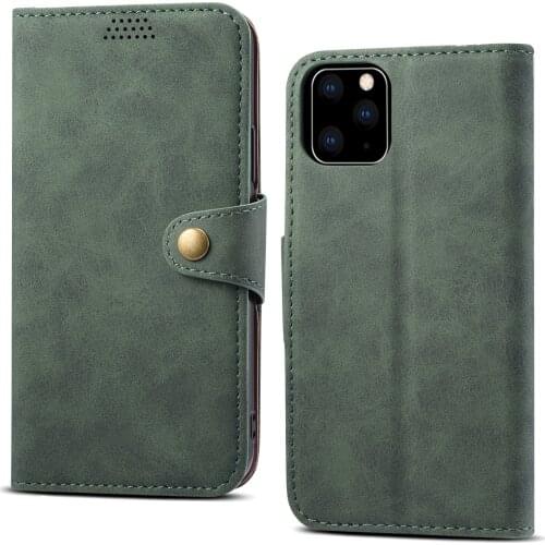 5 Color Retro Matte Leather Flip Cover Phone Case For iPhone X XR XS 11 Pro Max Magnetic Wallet Pouch Bags