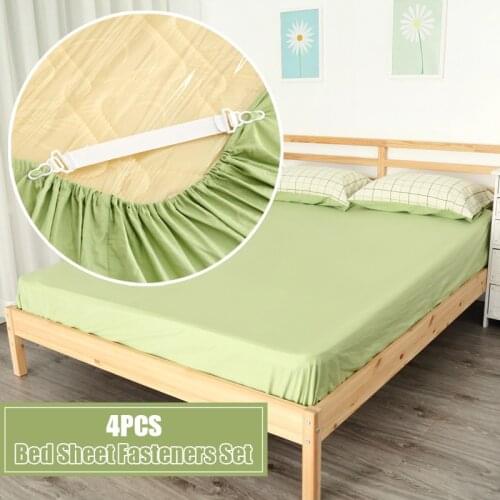 Home Portable Bed Sheet Mattress Cover Blankets Grippers Clip Holder Fasteners Elastic Set #9505