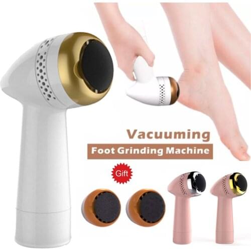 2021 Electric Foot Files Vacuum Pedicure Tools Dead Skin Callus Remover USB Foot Grinde Absorbing Machine Foot Care ToolFoot gri