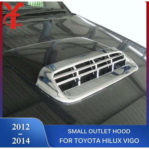 Chrome Parts ABS Car Styling Hilux Accessories Small Hood Scoops Outlet Cover For Toyota Hilux 2012 2013 2014