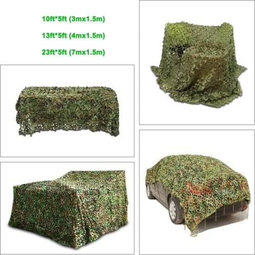 4mx1.5m 7mx1.5m Camo Netting Woodland Mesh for Camping Shooting Hunting Military Themed Party Decoration Sun Shade Outdoor