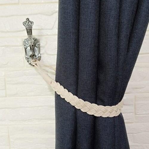 Wall Belt Hook Decoration Simple Cotton And Linen Curtain Straps Tied Rope Hand-woven Creative Curtain Storage Rope Lanyard