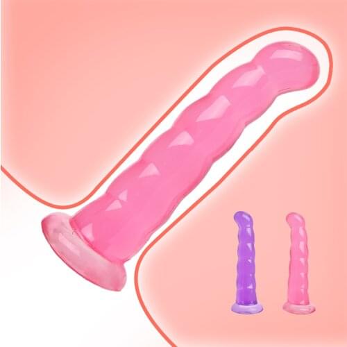 Porno Mini Jelly Dildo For Woman Small Penis Sex Toy Sucker Penis Crystal Transparent Quality TPE Sex Toys Female Sex Shop
