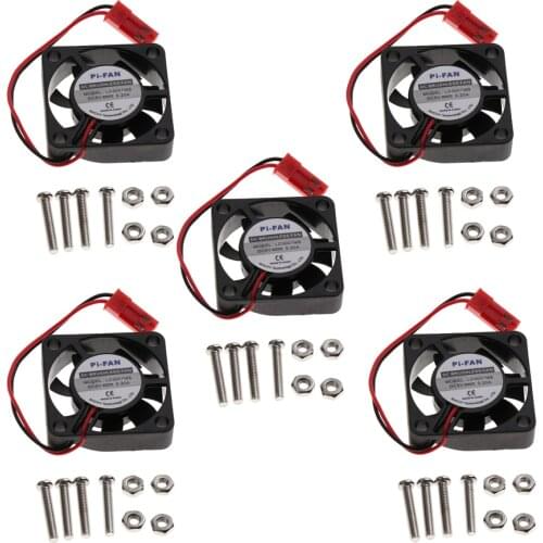5x DC Brushless Mini Computer Cooler Fan 5V 0.2A CPU Cooler for Raspberry Small 3 x 3 DC Brushless Cooling Fan 2-pin Mar30