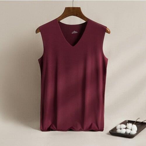 MRMT 2021 Brand New Summer Mens Vest Ice Silk Solid Color for Male Tops Vest Sweatshirt