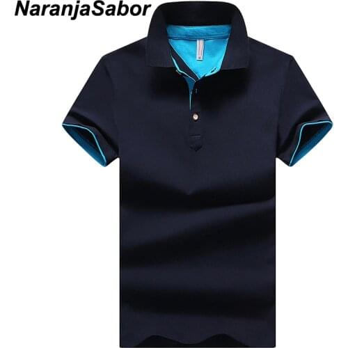 NaranjaSabor Summer Mens Polo Shirt Men Brand Clothing Polos Mens Cotton Short Sleeve Turn-Down Collar Polo Shirt 2020 New 4XL