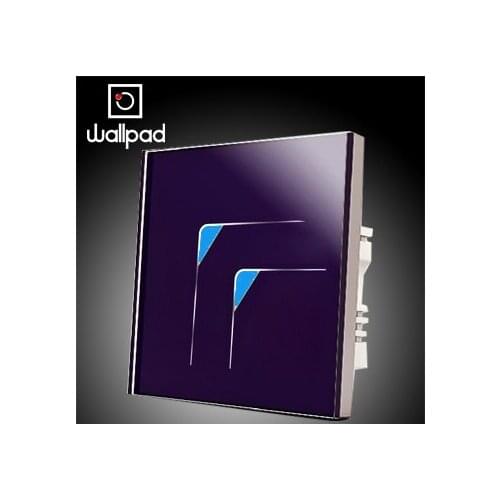 Wallpad Purple 2 Gangs 2 Way Wall Touch Switch LED Glass Wall Light Touch Light Switches AC 110V~250V