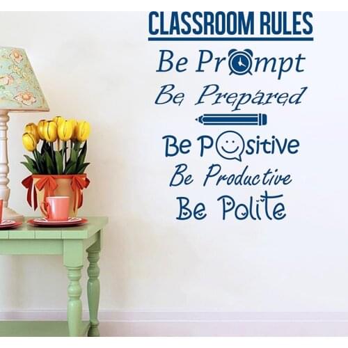 Back to School Wall Decal, Classroom Rules vinyl Sticker, Student Quote School Decor, Student Rules Motivating Decal SK59