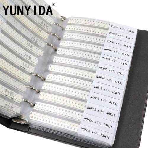 New1206 0402 0805 0603 SMD Resistor Sample Book 5% Tolerance 170valuesx50pcs=8500pcs Resistor Kit 0R~10M