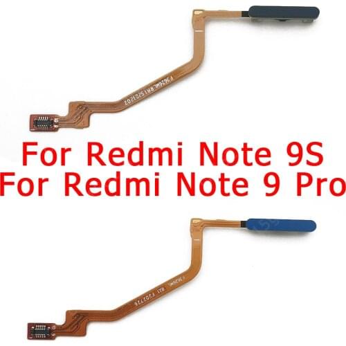Original Fingerprint Sensor for Xiaomi Redmi Note 9 Pro 9S Note9 9Pro home button ribbon flex cable replacement Spare Parts