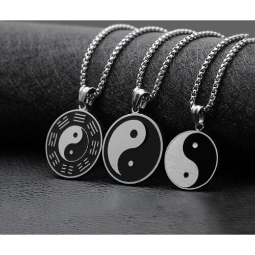 Stainless steel hip hop necklace pendant titanium steel necklace mens birth year popular all-match jewelry