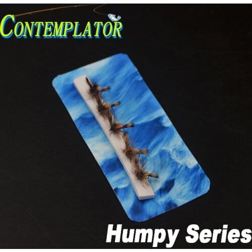 4Styles Yellow/Red/Orange/Green Humpy Big Buoyant Dry Fly Mouche 5pcs 14#-16# Extensive Hackle High Visible Fly Fishing Lures