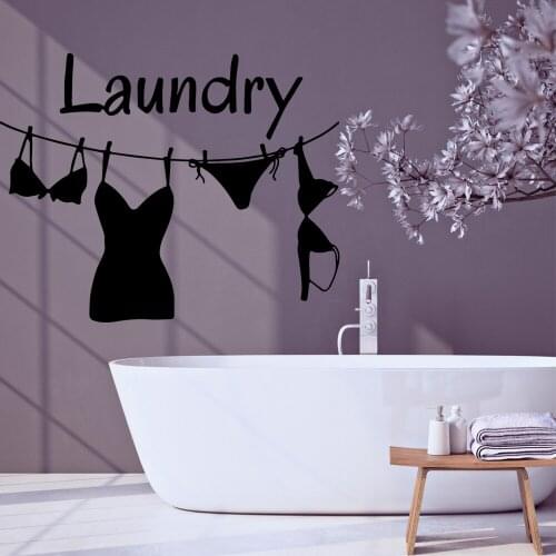 Family Wall Sticker For Laundry Rooms Self Adhesive Vinyl Waterproof Wall Art Decal Vinyl Art Decal