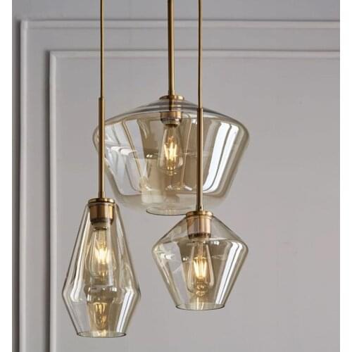 Nordic Glass Pendant Lights Hanglamp Living Bedroom Indoor Pendant Lights Fixtures Staircase Corridor Lighting Indoor Lighting