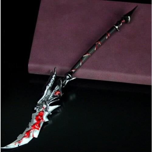 Game Toy Sword Model Black Dragon Moon Strip Weapon Model Alloy Ornaments Toys 22cm Toy Sword