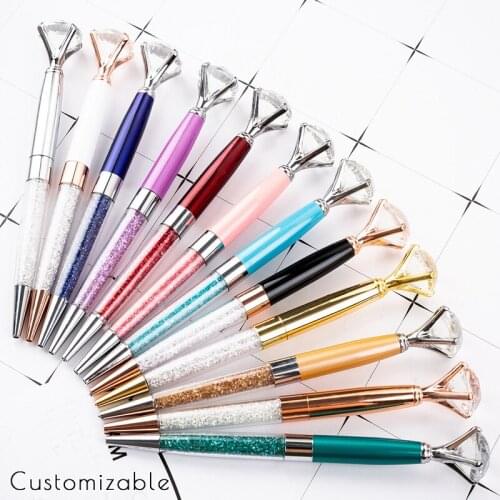 Large Diamond Ballpoint Pens Crystal Ball Pens Ballpen Color Girl Pens for School Stationery Office Supplies Advertising pen