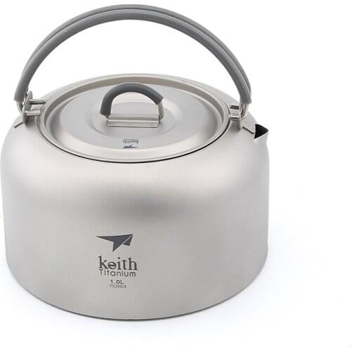 1L Titanium Kettle Titanium Cookware Coffee Tea Water Teapot Bacteriostatic Water Bottle Ti3901