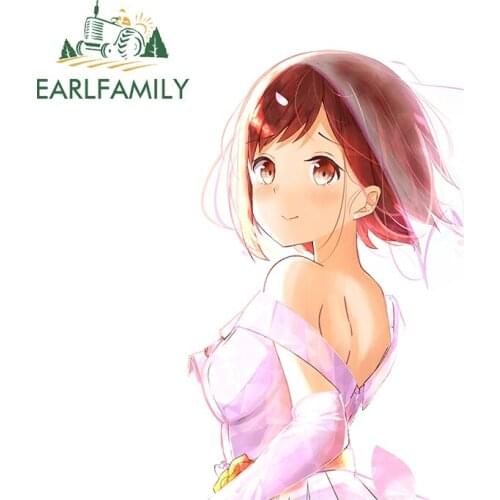 EARLFAMILY 13cm x 8..1cm for Hazawa Tsugumi BanG Dream Anime Decal Vinyl Car Stickers Auto Refrigerator Windshield Car Styling