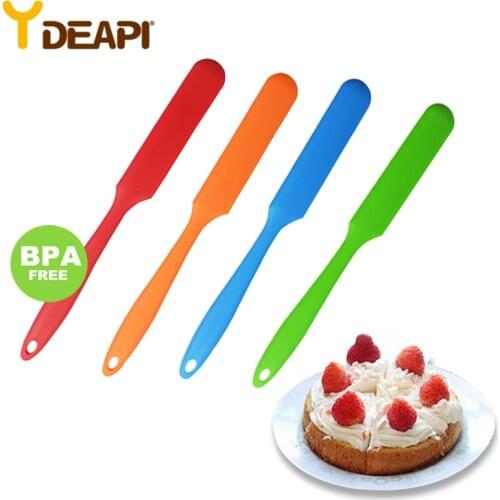 Ydeapi Food Grade Non Stick Butter Cooking Silicone Spatula Set Cookie Pastry Scraper Cake Baking Spatula Silicone Spatula
