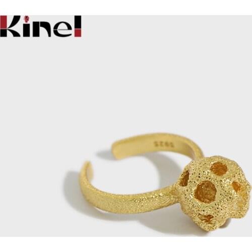 Kinel Silver 925 Jewelry Round Rings For Women Korean Style Wedding Engagement Bijoux Femme Drop Shipping