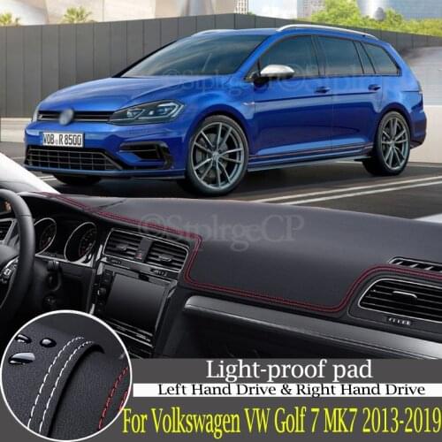 Quality leather instrument panel protection pad and light-proof pad for Volkswagen VW Golf 7 2013-2019 car styling accessories