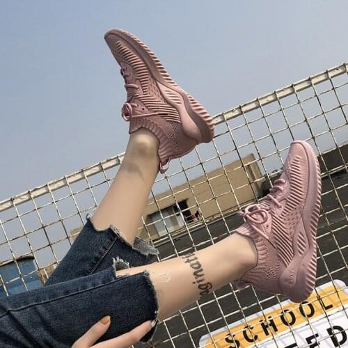 QWEDF 2019 Spring autumn new Womens Athletic Walking Shoes Mesh-Comfortable Work Sneakers Female Shoes zapatos mujer C1-23