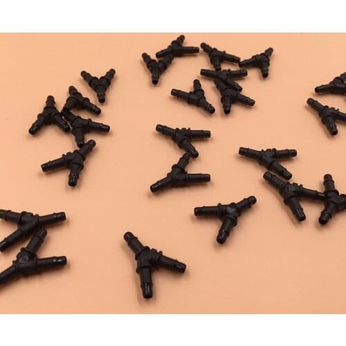 100pcs Eco solvent printer Allwin Roland Mimaki Mutoh Flora Plastic ink hose connectors Y shape fitting black UV ink