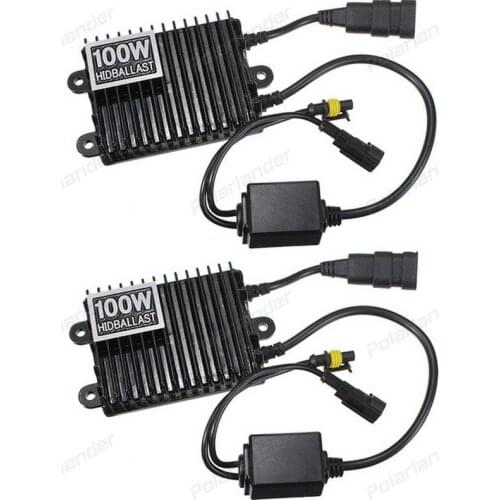 Polarlander 2pcs Internal Voltage Protection 100W AC 12V HID Xenon Ballast Slim Ballast