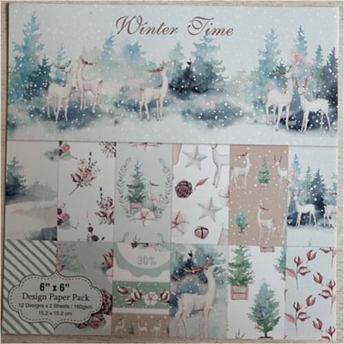 24Pcs/Lot Forest Retro Material Papers DIY Scrapbooking Album Diary Gift Decorative Paper Scrapbooking Paper