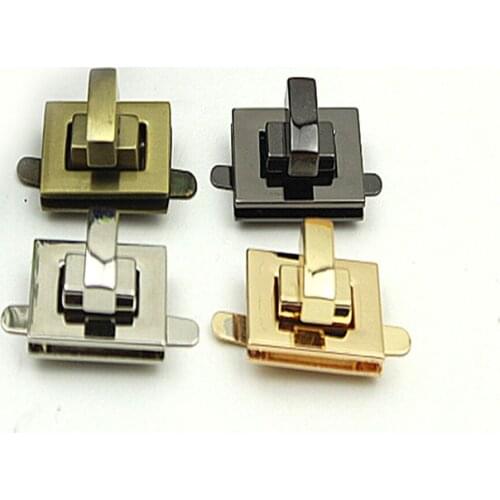 27x17mm durable rectangle shape turn lock for woman handbag twist lock purse accessories