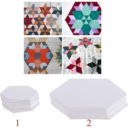 300Pcs/lot White Irregular Paper Quilting Template Paper Piecing For DIY Patchwork Sewing Craft Templates Three Sizes