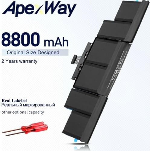 ApexWay A1494 99Wh 11.26V ME293 ME294 laptop battery for For Apple Macbook Pro 15" Retina A1398 (2013 later-2014 mid)