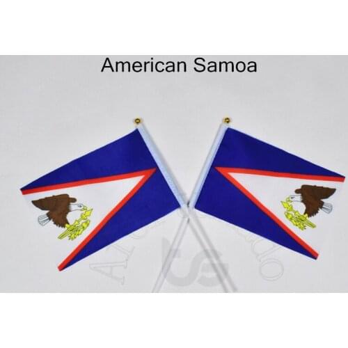 American Samoa flag Banner 14*21cm hand waving National flag Home Decoration flag banner
